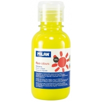 Milan Botella de Tempera 125ml Color Amarillo Fluorescente