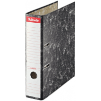 Esselte Archivador de Palanca, A4, Lomo ancho 75mm, Negro Jaspeado