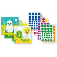 Apli Kids Juegos de Gomets Animales - 16 Laminas para Rellenar con Gomets - 8 Hojas de Gomets Removibles - Alto Valor Didactico 