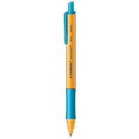 Stabilo Pointball Boligrafo Retractil, Punta de 1mm, Tinta de Aceite, Grip Turquesa