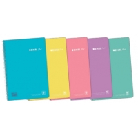Enri Plus Cuaderno Espiral Folio Cuadriculado 4x4mm 80 Hojas 90gr con Margen Tapa Plastico Colores Pastel S