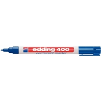 Edding 400 Rotulador Permanente, Trazo 1 mm, Seca rápido, Azul