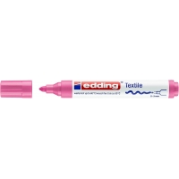 Edding 4500 Rotulador Permanente para Textil, Trazo 2-3mm, Olor Neutro, Seca rápido, Rosa