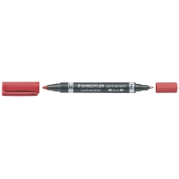 Staedtler Lumocolor 348 Rotulador Permanente de Doble Punta, Rojo