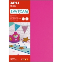 Apli Goma Eva Fluorescente - Medida A4 - 4 Hojas - Fucsia, Verde, Amarillo y Naranja