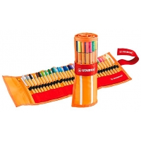 Stabilo Point 88 Pack de 30 Rotulador de Punta Fina de Fibra, Trazo de 0.4mm, Varios colores
