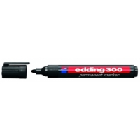 Edding 300 Rotulador Permanente, Trazo 1.5-3mm, Seca rápido, Neg