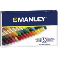 Manley Pack de 30 Ceras Blandas de Trazo Suave