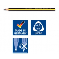 Staedtler Noris Jumbo 119 Pack de 2 Lapices de Grafito Jumbo Triangulares, Dureza HB de 4mm
