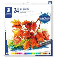 Staedtler Pasteles al Oleo 2420 Pack de 24 Ceras Blandas, Muy brillantes