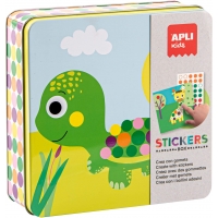 Apli Kids Juegos de Gomets Animales - 16 Laminas para Rellenar con Gomets - 8 Hojas de Gomets Removibles - Alto Valor Didactico 