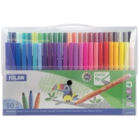 Milan Pack de 50 Rotuladores, Punta Conica 5mm