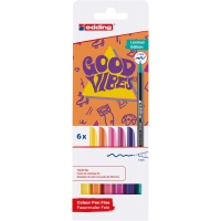 Edding 1200 Good Vibes Pack de 6 Rotuladores, Trazo 1mm, Varios colores