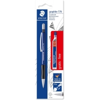 Staedtler - Pack de 1 Portaminas 779 de 0.5mm + 1 Tubo de 12 Minas, Grip