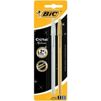 PACK 2 Bic Cristal Shine, Punta Media de 1.0mm