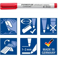 Pack de 4 Marcadores Staedtler Lumocolor Whiteboard Compact 341 para Pizarra