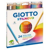 Giotto Stilnovo Pack de 24 Lapices Hexagonales de Colores, Mina 3.3mm