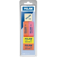 Milan - Pack de 5 Gomas de Borrar, 1 x Goma 430 + 2 x Gomas 236 Nata + 2 x Gomas 936 Nata