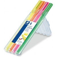 Staedtler Triplus Textsurfer 362 Pack de 4 Marcadores Fluorescentes, Trazo 1-4mm, Colores Surtidos