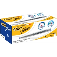 Bic Velleda 1741 Marcador para Pizarra, Punta de 4.5 mm, Trazo 1.4mm, Tinta base acetona, Borrado facil, Azul