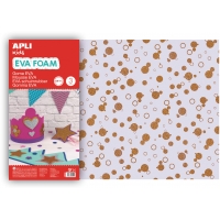Apli Goma Eva Impresa Purpurina Circulos 600x400 - 3 Hojas Brillantes y Resistentes