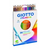 Giotto Stilnovo Pack de 36 Lapices Hexagonales de Colores, Mina 3.3mm