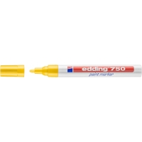 Edding 750 Rotulador Permanente, Trazo 2-4mm, Seca rápido, Amarillo