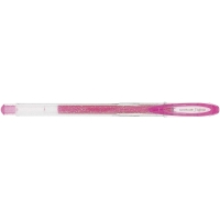 Uni-ball Signo Sparkling Gel, Punta de Acero Inoxidable 1 mm, Trazo 0.65 mm, Tinta Gel, Rosa Efecto Purpurina