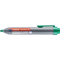 Edding Retract 12 Rotulador para Pizarra Blanca Retractil, Trazo entre 1.5 y 3mm, Seca rápido, Verde