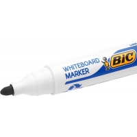 Bic Velleda 1701 ECOlutions Marcadores para Pizarra, Punta Redonda, Trazo de 1.5 mm, Tinta base alcohol, Borrado facil, Negro