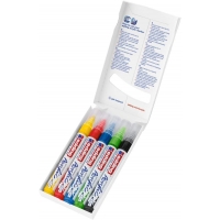 Edding 5100 Acrylic Pack de 5 Rotuladores Permanentes Acrilicos, Punta Redonda 2-3mm, Trazo Medio, Resistente a la Luz, Seca ráp