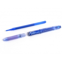 Pilot Boligrafo de gel borrable Frixion Point, Punta fina de aguja 0.5mm, Trazo 0.25mm, Grip, Azul