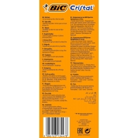 Caja de 50 Bic Cristal Original Fine, Punta Fina 0.8mm, Trazo 0.30mm, Azul