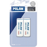 Milan Nata 620 Pack de 2 Gomas de Borrar Biseladas