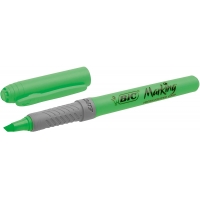 Bic Highlighter Grip Marcador Fluorescente, Punta Biselada, Verde