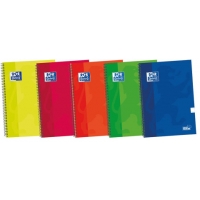 Pack 5 Cuadernos Oxford Classic Write & Erase Espiral Folio Cuadriculado 4x4mm 80 Hojas Tapas Extraduras con Pizarra