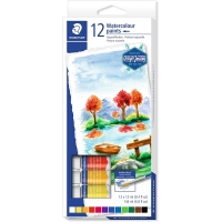 Staedtler Pack de 12 Tubos de Acuarela 12ml Colores Brillantes