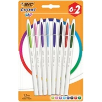 PACK 8 Bic Cristal Up, Punta 1.2mm, Trazo 0.6mm, Colores surtidos
