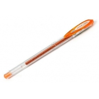 Uni-ball Signo Sparkling Gel, Punta de Acero Inoxidable 1 mm, Trazo 0.65 mm, Tinta Gel, Naranja Efecto Purpurina