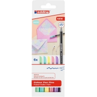 Edding 1200 Pastel Pack de 6 Rotuladores, Trazo 1mm, Colores Pastel Surtidos
