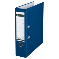 Leitz Archivador Leitz 180° Plastico A4 Lomo 80mm, Ranuras, Ollao y Cantoneras Metalicas, Azul
