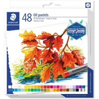 Staedtler Pasteles al Oleo 2420 Pack de 48 Ceras Blandas, Muy brillantes