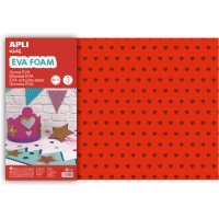 Apli Goma Eva Impresa Purpurina Corazones 600x400 - 3 Hojas de Tamaño Grande y Brillantes