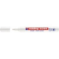 Edding 4095 Rotulador de Tiza Liquida, Trazo 2-3mm, Olor Neutro, Blanco