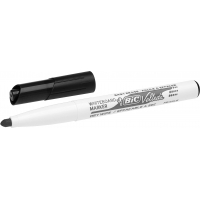 Bic Velleda 1741 Marcador para Pizarra, Punta de 4.5 mm, Trazo 1.4mm, Tinta base acetona, Borrado facil, Negro