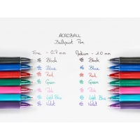 Pilot BeGreen Boligrafo Retractil Acroball, , Punta 0.7mm, Trazo 0.25mm, Grip, Rojo