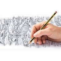 Staedtler Noris 120 Pack de 12 Lápices + Goma de Borrar, Dureza HB Ultrarresistente de 2mm