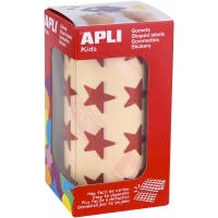 Apli Gomets Estrella 19.5mm - 1416 Unidades por Rollo - Adhesivo Permanente - Ideal para Actividades Infantiles