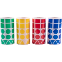 Apli Gomets Geometricos Surtidos Parchis - 20mm - Adhesivo Permanente - 8260 Gomets - 59 Hojas Pretroqueladas - 35 Gomets por Ho
