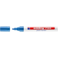 Edding 750 Rotulador Permanente, Trazo 2-4mm, Seca rápido, Azul